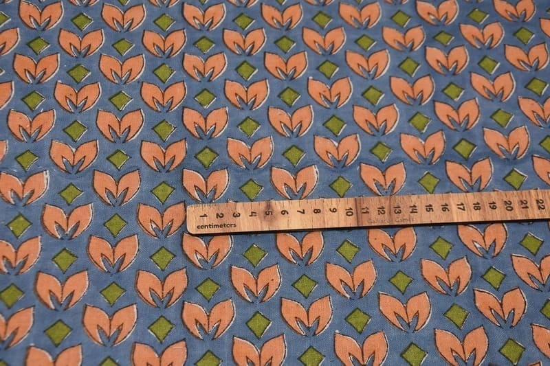 Aristan Hand Block Print Bronze Pure Linen Fabric 58” - Titlee