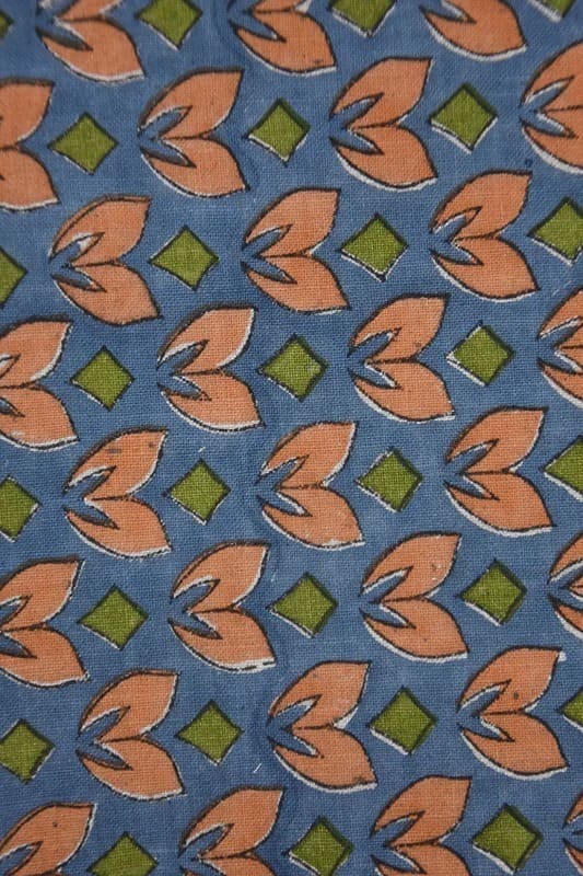 Aristan Hand Block Print Bronze Pure Linen Fabric 58” - Titlee