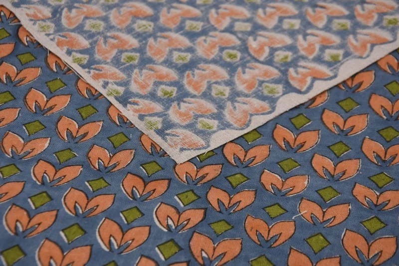 Aristan Hand Block Print Bronze Pure Linen Fabric 58” - Titlee