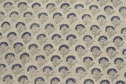 Aristanal Hand Block Print Beige FloralThick Linen Flower - Juju Flower
