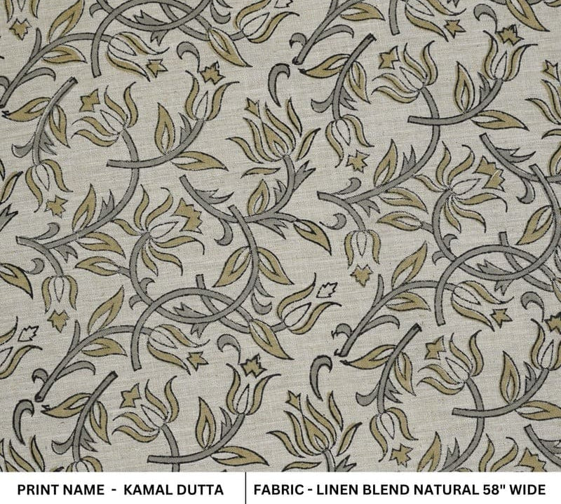 Indian-HandBlockPrintGreen-FloralLinenBlendFabric-KamalDutta_1.jpg