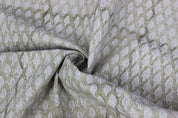Aristnal Hand Block Print GrayThick linen Fabric 58 W - Khushbu