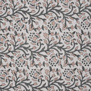 Indian Handcrafted Block Print Grey Pure Linen Fabric - Suhana Bel