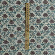 Indian Handmade Block Print Brown Viscose Linen Fabric - Khubsurat