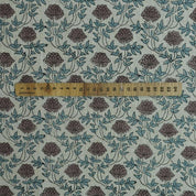 Indian Handmade Block Print Brown Viscose Linen Fabric - Khubsurat