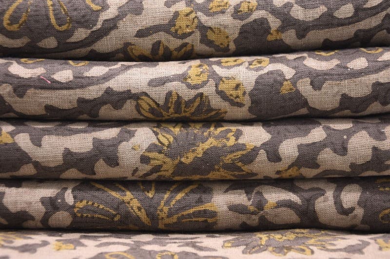 Indian-HandmadeBlockPrintBrown-FloralPureLinenFabric-Ambika_5.jpg