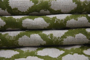 Premium Hand Block Print Grey Floral Thick Linen Fabric - Kesariya