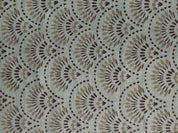 Indian Block Print Brown Floral Thick Linen Fabric - Shubharambh