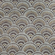 Indian Block Print Brown Floral Thick Linen Fabric - Shubharambh