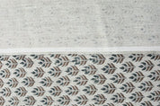 Indian Handmade Block Print Brown Thick Linen Fabric - Alia