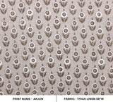 Indian Textile Hand block print Thick linen fabric - Arjun