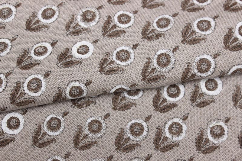 Indian Textile Hand block print Thick linen fabric - Arjun