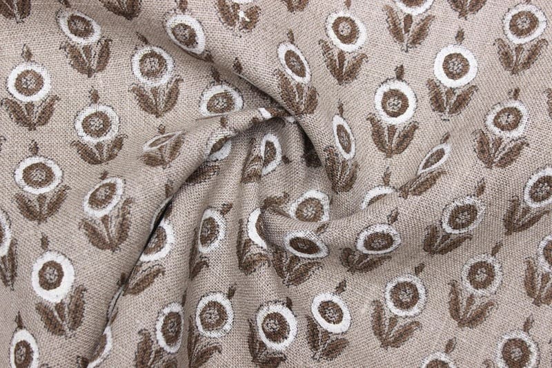 Indian Textile Hand block print Thick linen fabric - Arjun