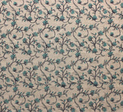 Hand Block Print Linen Fabric For Lamp Shade Cone- Pushp Varsha