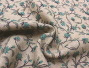 Hand Block Print Linen Fabric For Lamp Shade Cone- Pushp Varsha