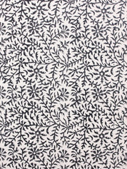 Hand block print Off-White Linen -Junglee Ghass