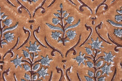 Hand Block Print Off- White Linen Fabric - Vishal Pushp