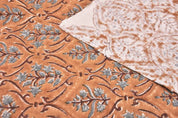 Hand Block Print Off- White Linen Fabric - Vishal Pushp