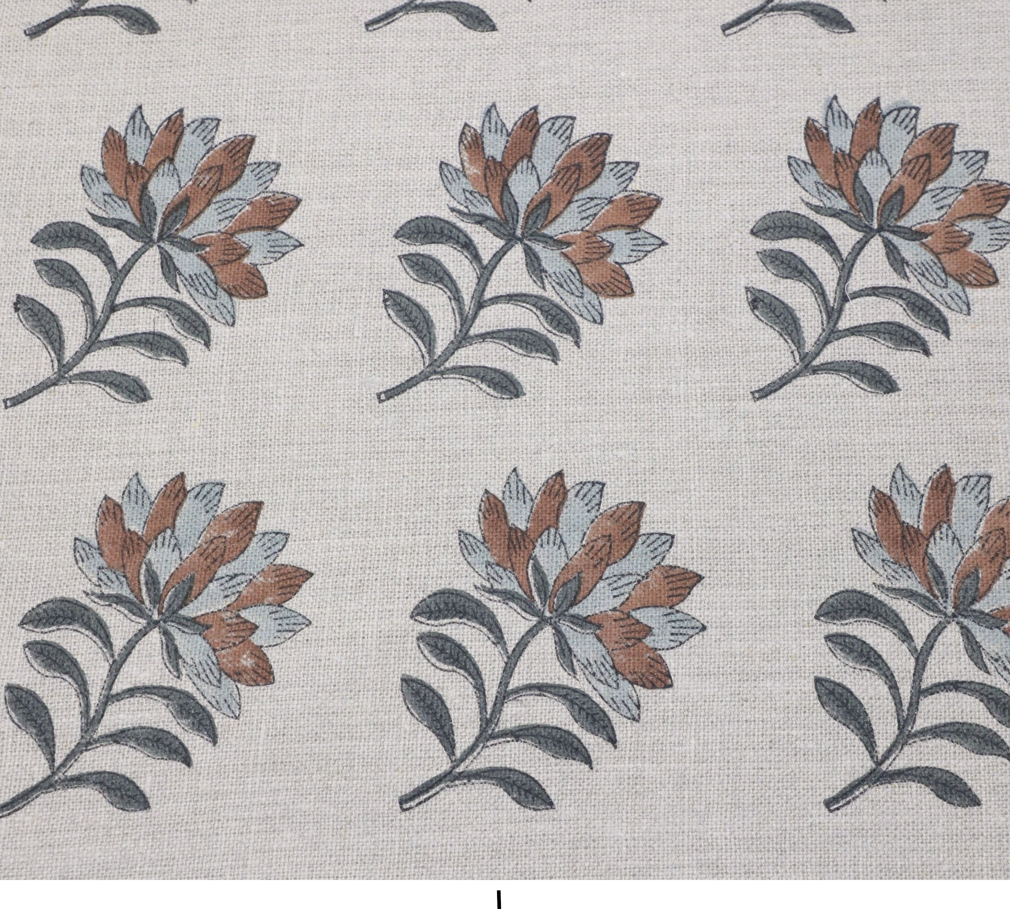 Pattern of floral designs on a fabric swatch labeled 'Summer Flower' with fabric details.