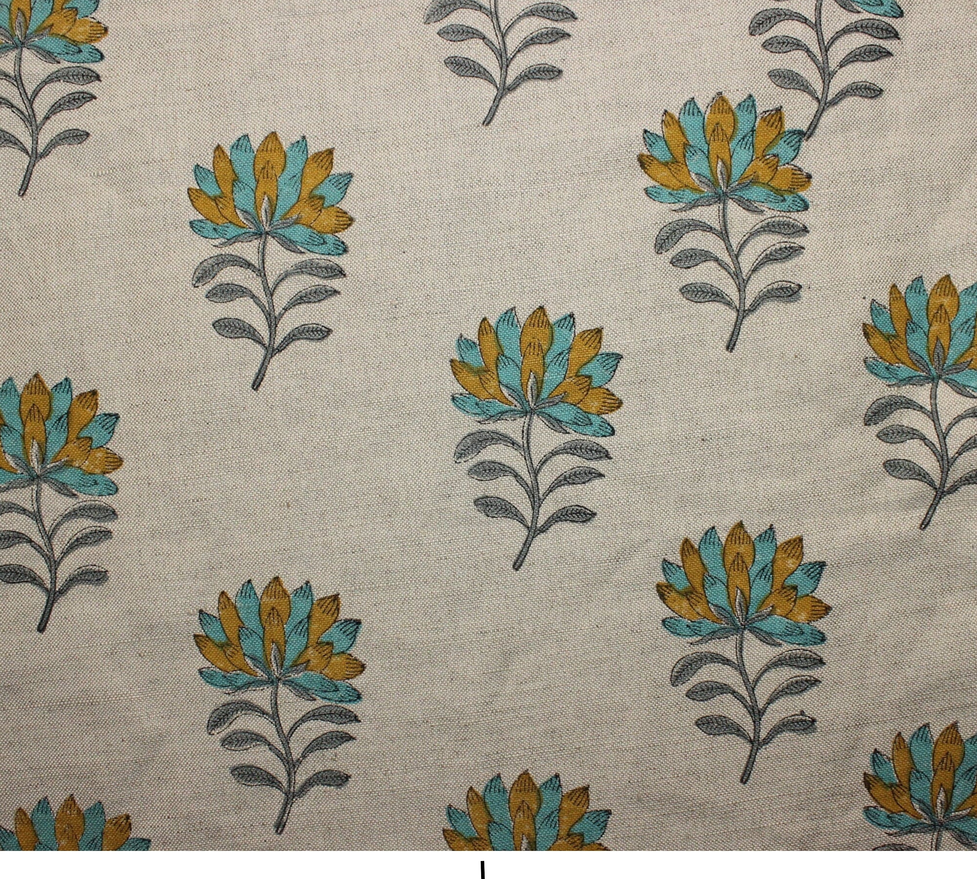 Duck canvas fabric with a 'Summer Flower' print pattern.