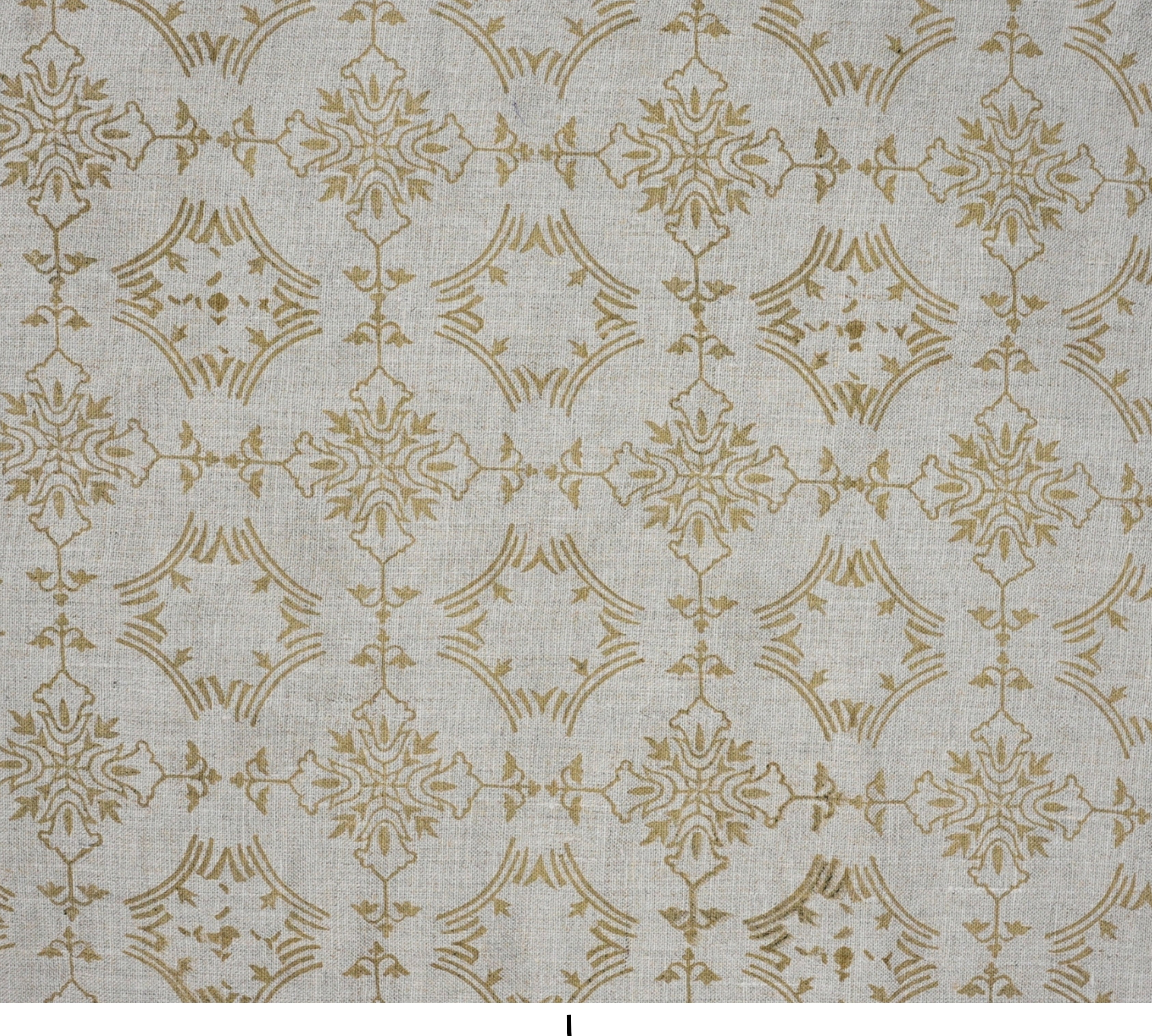 Decorative fabric pattern with 'Suraj' print name on a light gray background