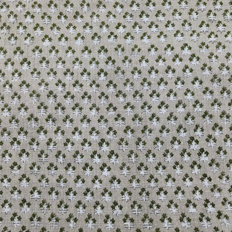 Handmade upholstery Block Print floral linen fabric Fabric - Kesariya