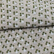 Handmade upholstery Block Print floral linen fabric Fabric - Kesariya