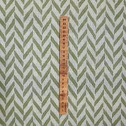 Hand Block Print Pure Cotton Linen Fabric Home Decor - Stripe Scale