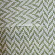 Hand Block Print Pure Cotton Linen Fabric Home Decor - Stripe Scale