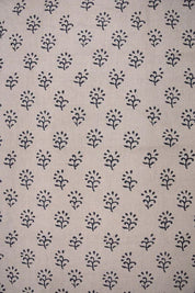 Handmade Block Print Pure Linen Fabric For Chair Upholstery -Shivri