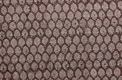 Premium Hand Block Print Brown Thick Linen Fabric - Sangmarmar