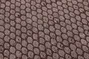 Premium Hand Block Print Brown Thick Linen Fabric - Sangmarmar