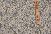 Elegant Hand Block Print viscose Linen Fabric Curtains - Amarbel Design