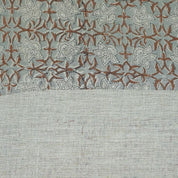 Eco Friendly Hand Block Print Gray Thick Linen fabric - Chudamani
