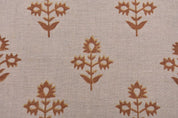 Premium Hand Block Print Mustard Pure Linen 58 W Fabric - Chameli