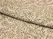 Hand Block Print Pure Linen Fabric For Interior Space - Junglee Ghass