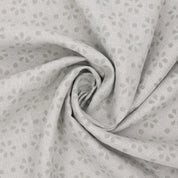 Premium Handcraft Block Print grey Pure Linen Fabric - Rang Phool