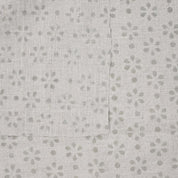 Premium Handcraft Block Print grey Pure Linen Fabric - Rang Phool
