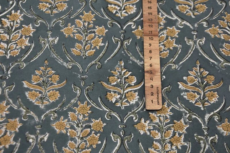 Handcrafted Block Print Thick Cotton Fabric For Curtain -Vishalpushp