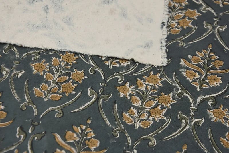 Handcrafted Block Print Thick Cotton Fabric For Curtain -Vishalpushp