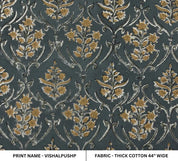 Handcrafted Block Print Thick Cotton Fabric For Curtain -Vishalpushp