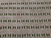 Artisan Made Block Print GreenThick Linen Fabric - Namastae