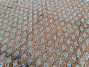 Artisan made Hand Block print Thick Linen Fabric- Charan Amrit