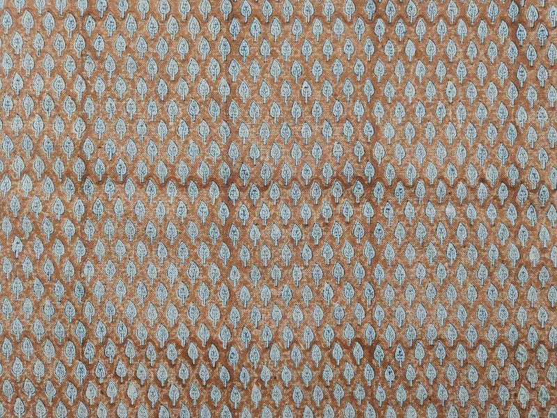 Artisan made Hand Block print Thick Linen Fabric- Charan Amrit