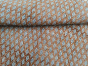 Artisan made Hand Block print Thick Linen Fabric- Charan Amrit