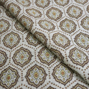 Handcraft Premium Block Print Linen Fabric For Room Interior - Charkha
