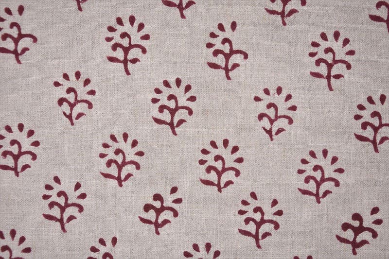 Premium Hand Block Print Linen Fabric For Interior - Shivri