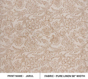 Hand Block Print Pure Linen Fabric Curtain & Cushions - Jarul