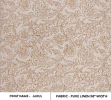 Hand Block Print Pure Linen Fabric Curtain & Cushions - Jarul