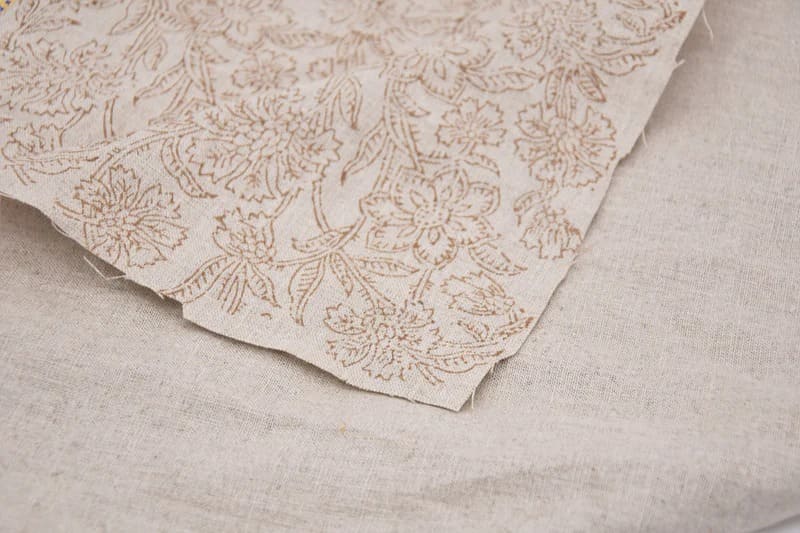 Hand Block Print Pure Linen Fabric Curtain & Cushions - Jarul